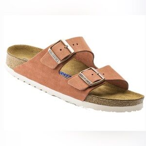 Women's Birkenstock Arizona Soft Footbed Earth Red Suede 38N